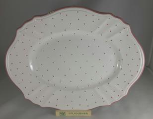 Gmundner Keramik-Platte oval barock 35